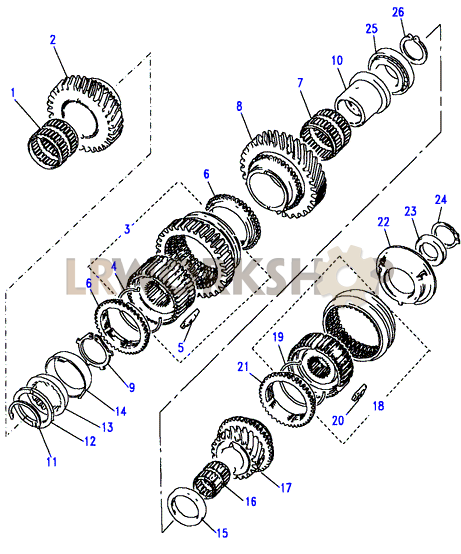Mainshaft Gears 1st/2nd/5th Part Diagram