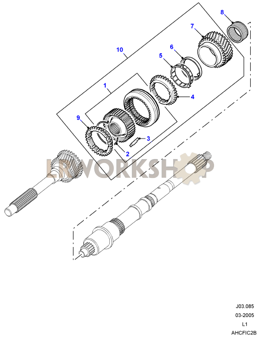 Mainshaft Gears 3rd/4th Part Diagram
