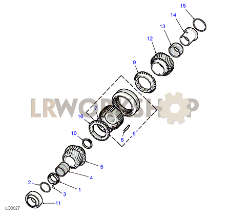 Mainshaft Gears 5th/Reverse Part Diagram
