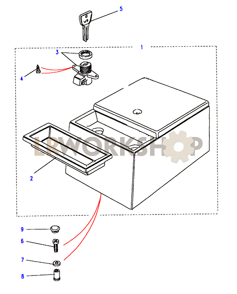 Cubby Box - Square Front with Detachable Tray Part Diagram