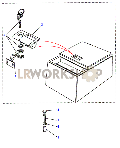 Cubby Box - Square Front with Fixed Tray Part Diagram