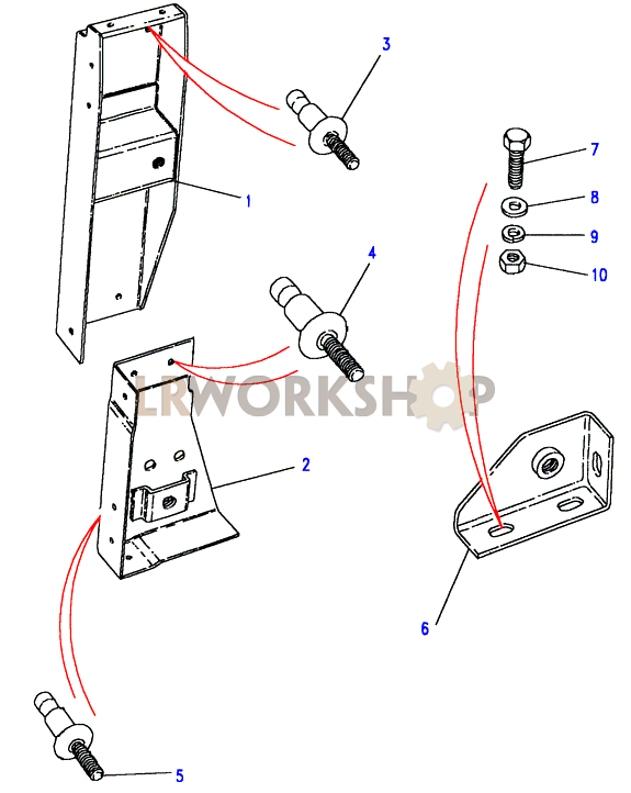 Vordersitze, Verankerung Schulter und Sitzsockel, Fahrerhaus Part Diagram