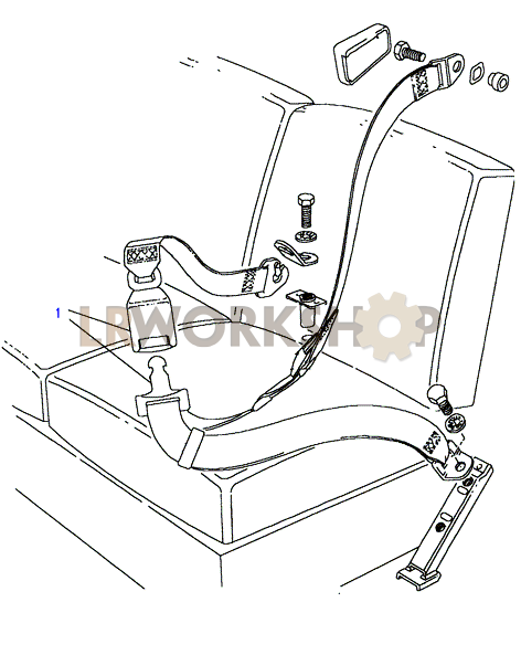 Second Row Seat Belt - Outer - Static Type Part Diagram