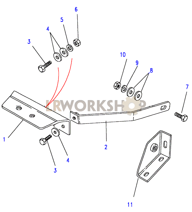 Cinturón de Seguridad - Anclaje Base de Asiento Delantero - Capota Rígida y Flexlible Part Diagram