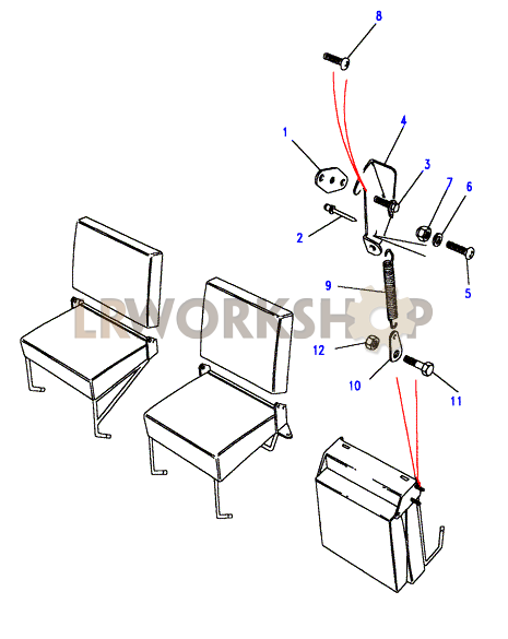 Lehnenschloss, Rücksitze, Individuell Part Diagram