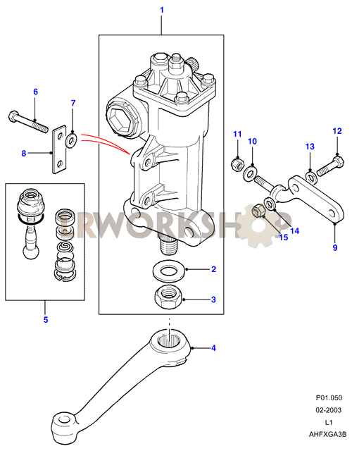 Steering Box - Manual - Adwest Part Diagram