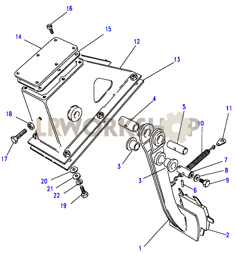Clutch Pedal Part Diagram