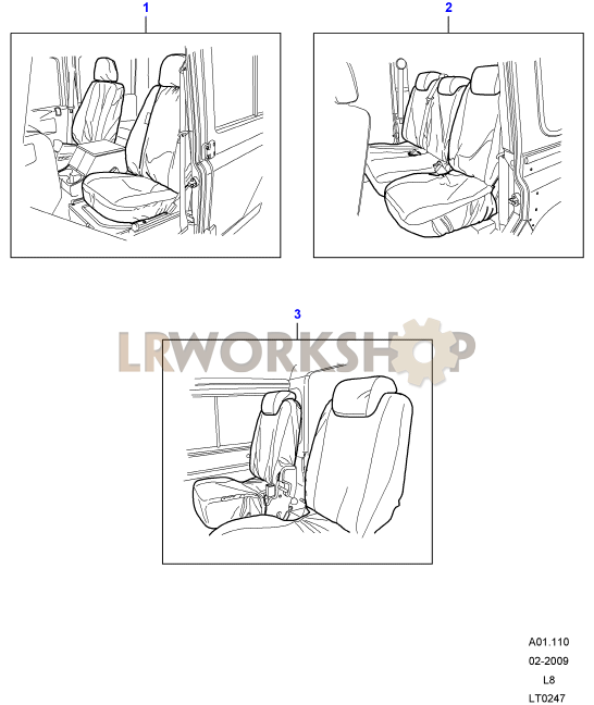 Seat Covers Part Diagram