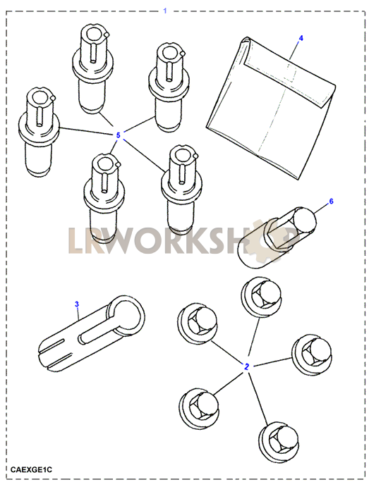 Locking Wheel Nuts Part Diagram