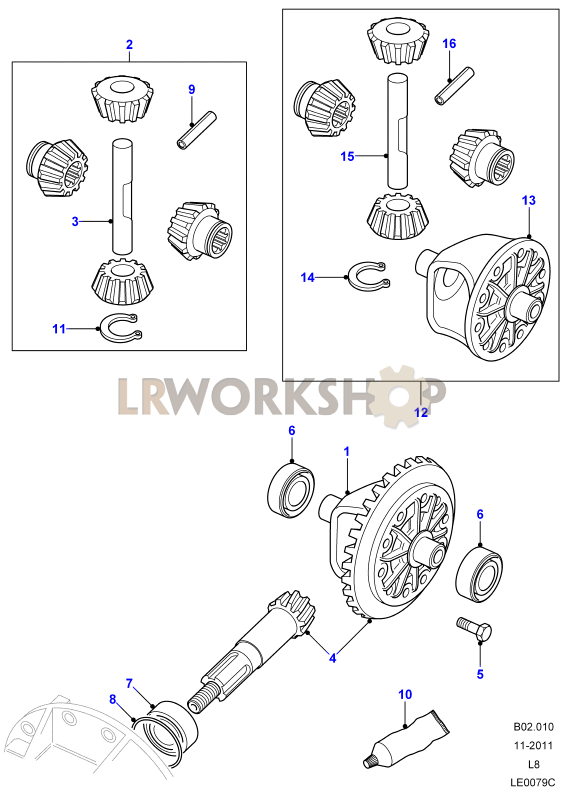 Crownwheel And Pinion - 2 Pinion Part Diagram