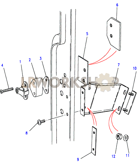 Schliessdorn - Türschloss Vorn Part Diagram