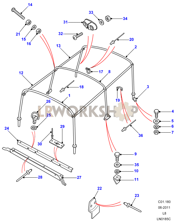 Hoodsticks - Bulkhead Fixing Part Diagram