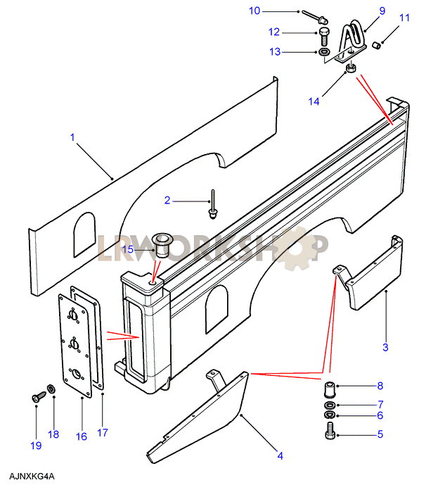 Rear Body Lower - Inner Panels Part Diagram