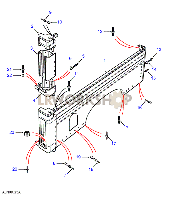 Rear Body Lower - Side Assembly Part Diagram