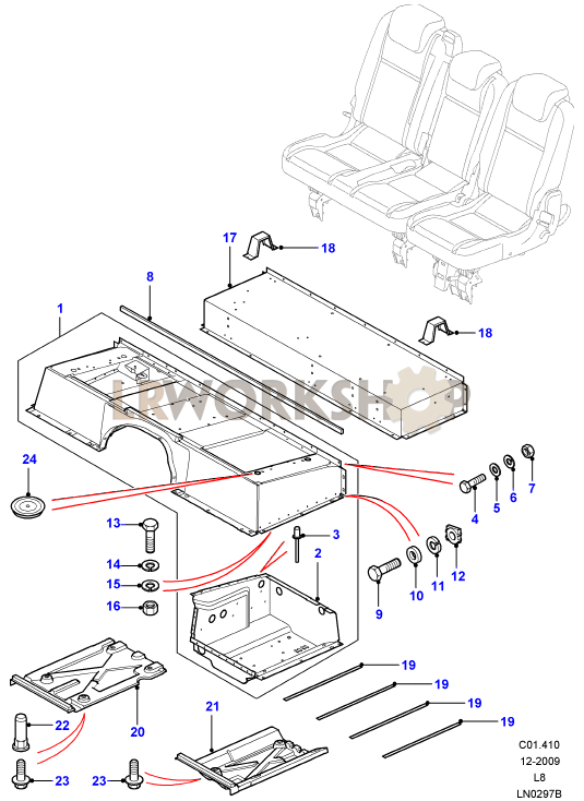 Seat Base Assembly Part Diagram