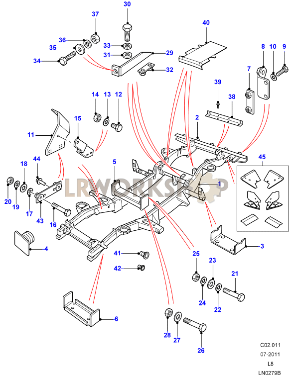 Chassis Frame Assembly Part Diagram