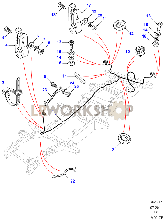 Cablaggio - Chassis Part Diagram