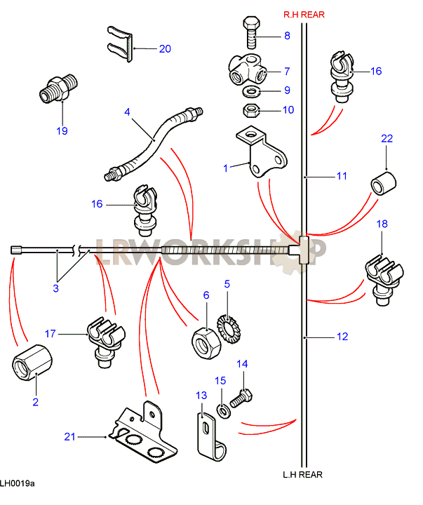 Bremsleitungen Hinten Part Diagram
