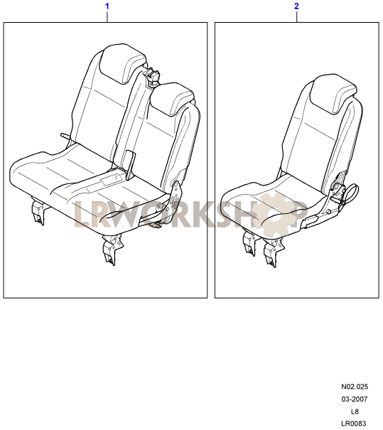 Second Row Seats Part Diagram