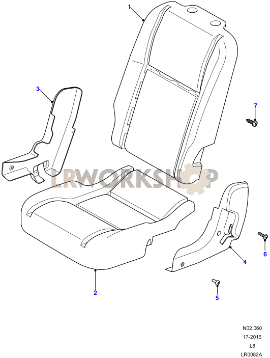 Load Area  Seat Pads and Valances Part Diagram