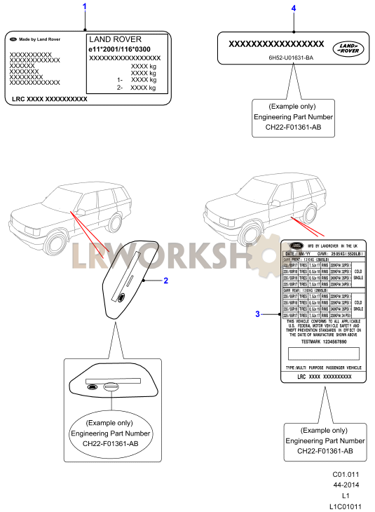 Plaques Niv et Collants Instructions Part Diagram