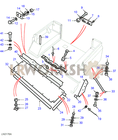 Rear Body Lower - Mountings Part Diagram