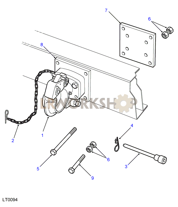 Towing Equipment - Rotating Pintle Part Diagram