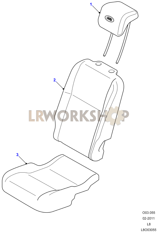 Loadspace Seat Covers Part Diagram