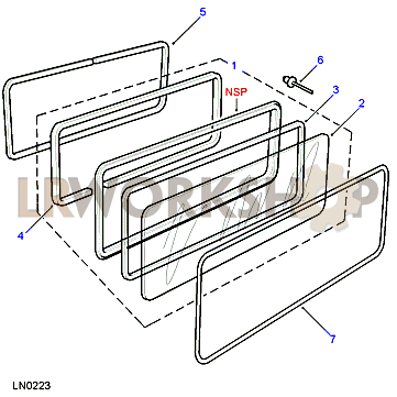 Side Window - Fixed Part Diagram
