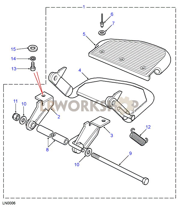 Rear Folding Step Part Diagram