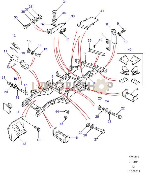 Chassis Frame Assembly - 110 Part Diagram