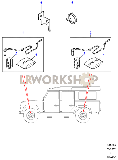 Capteurs ABS Part Diagram