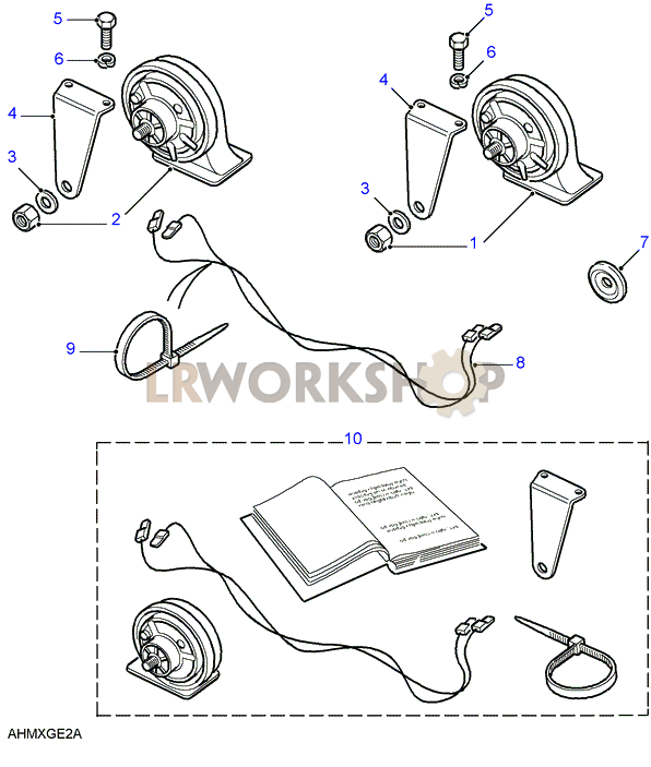Avertisseur Sonore - A Partir de Ka923604 - Avec Chauffage Standard Part Diagram