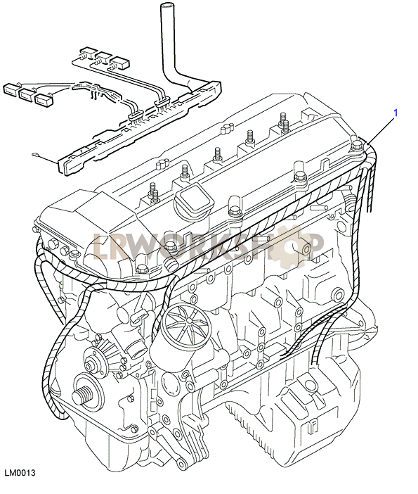 BMW M52 Engine Harness Part Diagram