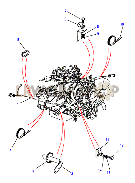Faisceau de Moteur Part Diagram