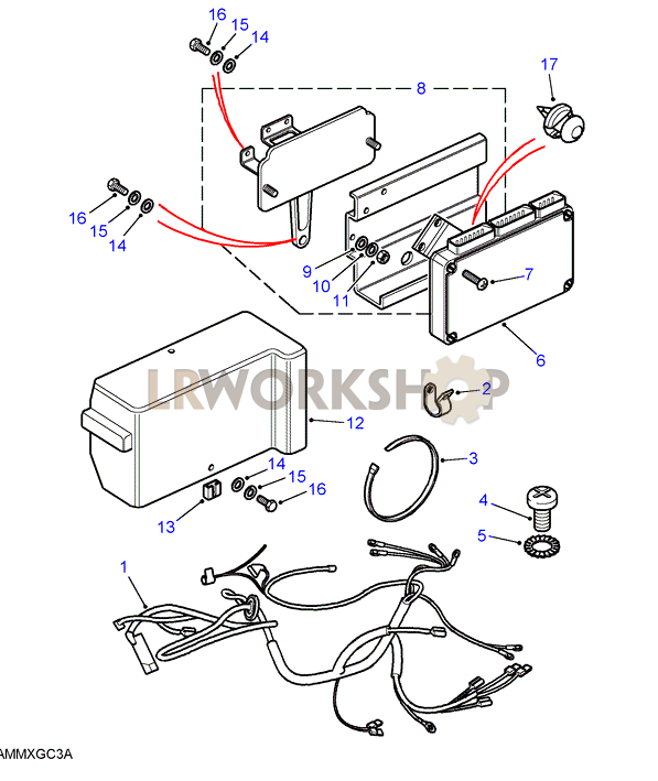 ECU - Motore Part Diagram