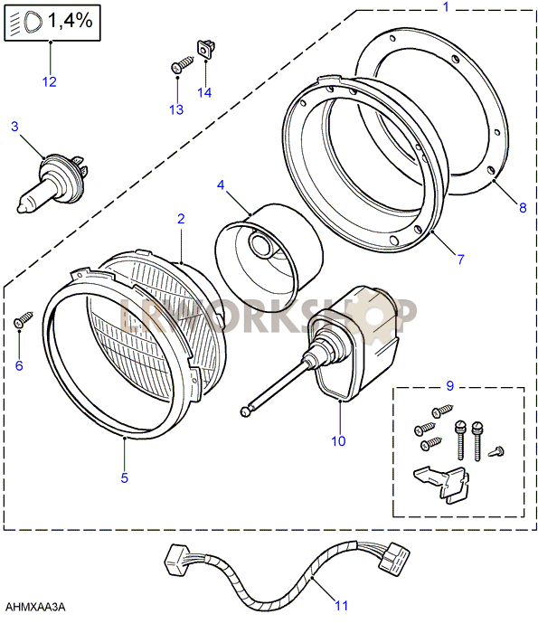 Headlamps Part Diagram