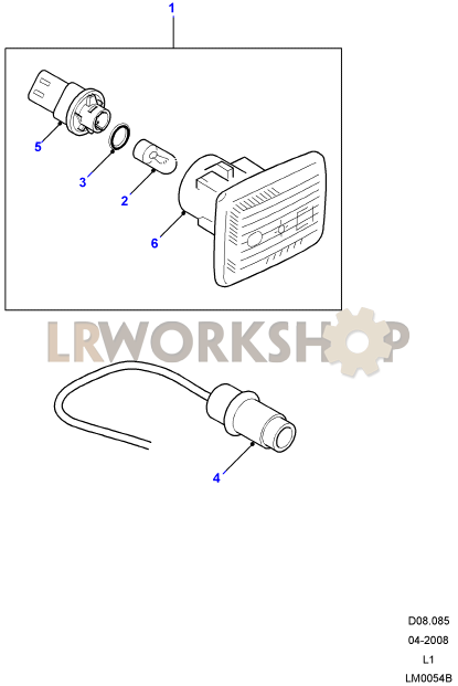 Side Repeater Lamps Part Diagram