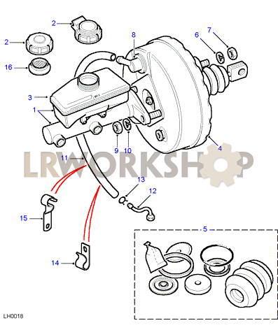 Master Cylinder & Servo Part Diagram