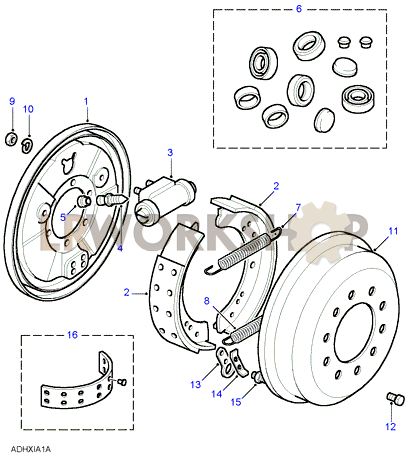 Rear Drum Brakes Part Diagram