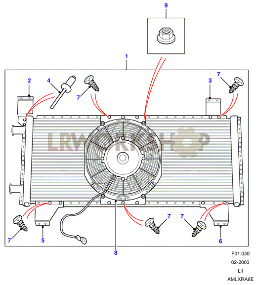 Condenser Assembly Part Diagram