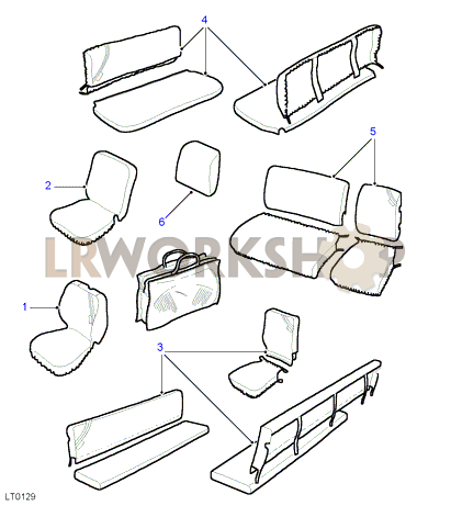 Seat Covers Part Diagram