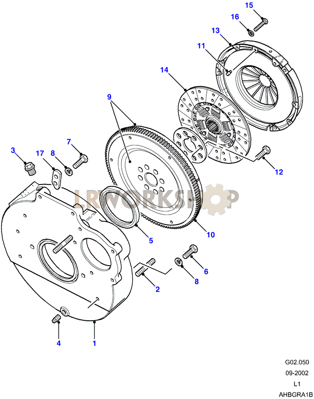 Clutch and Flywheel Part Diagram