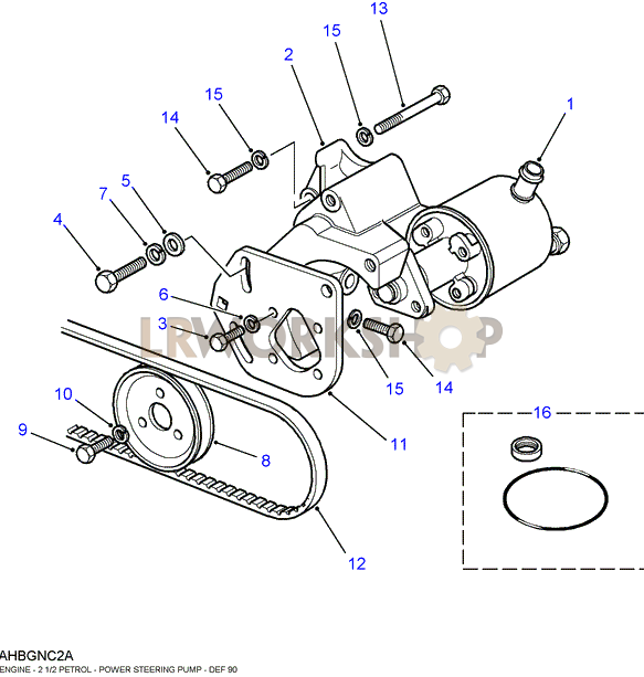 Power Steering Pump-Hobourn Eaton Part Diagram