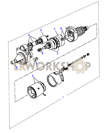Anlassermotor, Lucas, Typ M47 Part Diagram