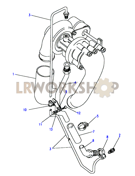 Turbolader - Leitungen Part Diagram