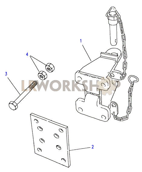 Towing Equipment - Towing Pintle - Heavy Duty Part Diagram