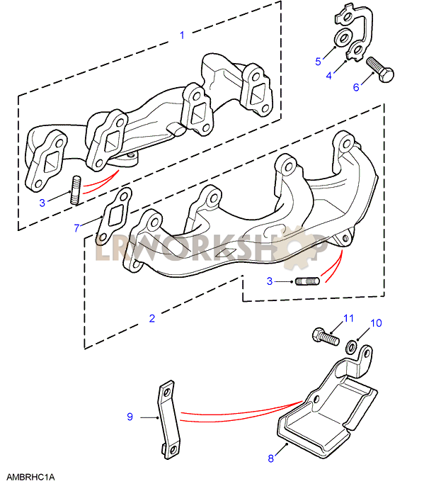 Exhaust Manifold Part Diagram