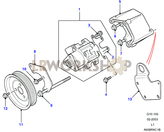Power Steering Pump Part Diagram