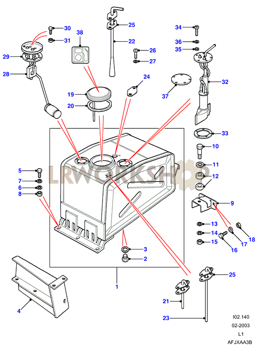 Fuel Tank - Extra Part Diagram